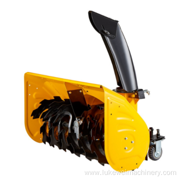 Hand pushed snow throwing machine